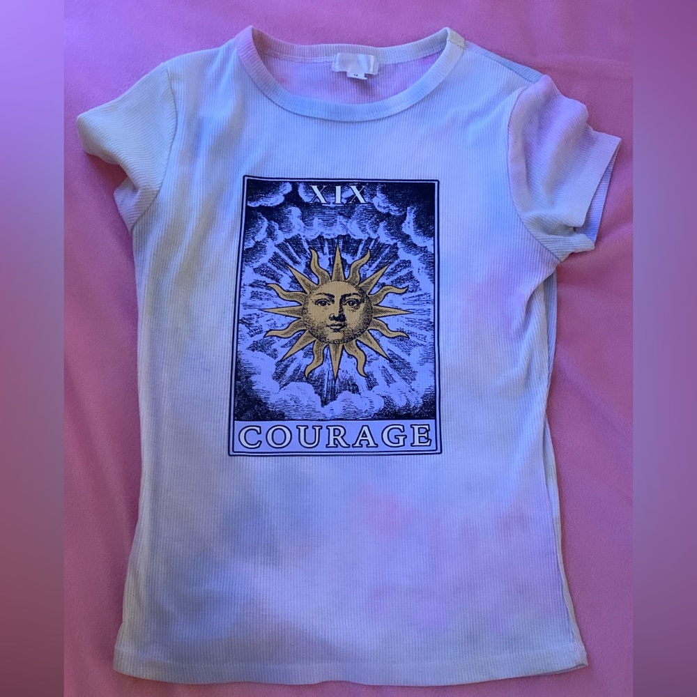 “XIX SUN COURAGE” Tie-Dye Girls T-Shirt